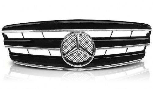 Sportovní maska s logem Mercedes S Class W221, černá <br>-chrom