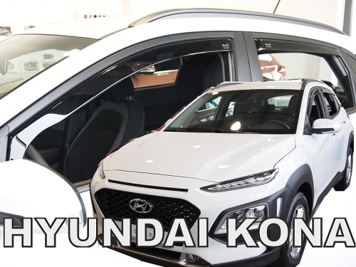 Deflektory-ofuky oken Hyundai Kona, přední+zadní