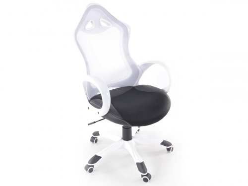 Sportovní sedačka - kancelářská židle, bílá