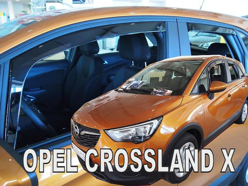 Deflektory-ofuky oken Opel Crossland X - přední+zadní