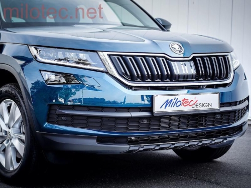 Ochranná lišta předního nárazníku <br>-<small> černý lesklý "klavírlak", Kodiaq</small>