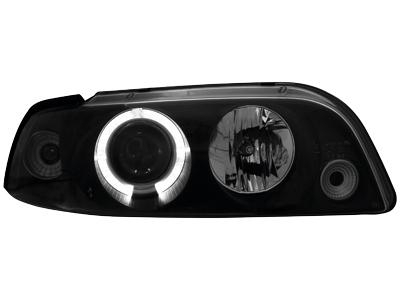 Přední světla černá Angel Eyes Fiat Punto