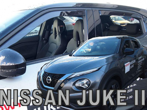 Deflektory-ofuky oken Nissan Juke 5-Dvéř (+zadní)