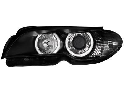 Přední světla černá s Angel Eyes BMW E46 Coupe