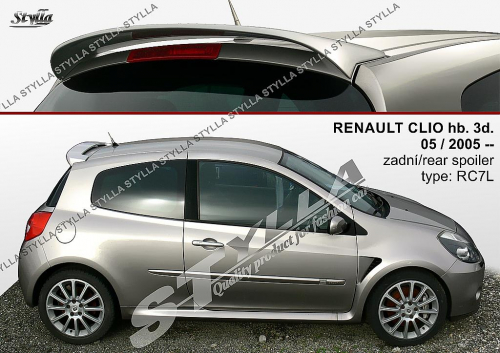 Stříška - střešní spoiler Renault Clio III