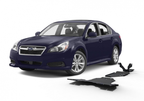 sada ocelových krytů podvozku Subaru Outback , motor, převodovka a diferenciál