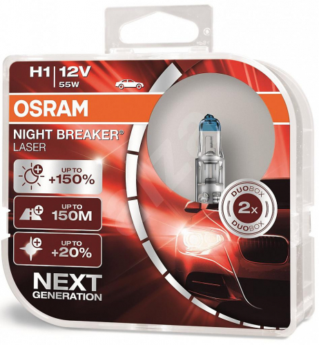 Autožárovky Osram Nightbreaker Laser Next Generation H1 55W