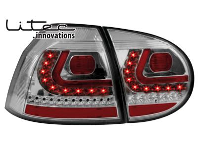 Zadní čirá světla chrom LED Litec Volkswagen Golf V