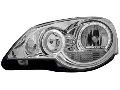 Přední světla chrom Angel Eyes Volkswagen Polo 9N2