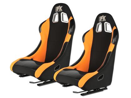 Sportovní sedačky FK Automotive Angeles oranžové