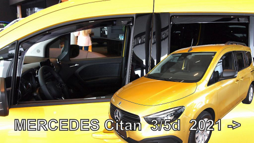 Deflektory-ofuky oken Mercedes Citan II W420 5dvéř. (+zadní)