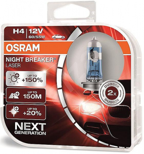 Autožárovky Osram Nightbreaker Laser Next Generation H4 55W