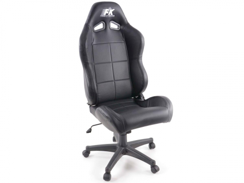 Sportovní sedačka Pro Sport - kancelářská židle, koženková, černá