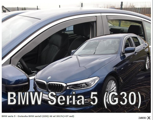 Deflektory-ofuky oken BMW serie 5 G30 - přední+zadní