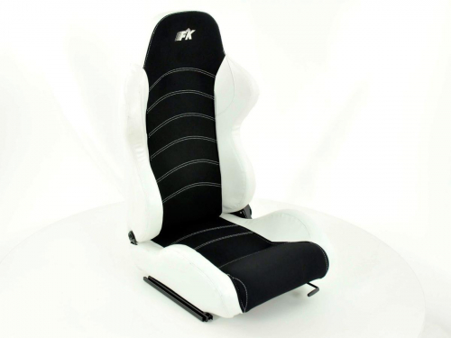 Sportovní sedačky FK Automotive - černá-bílá