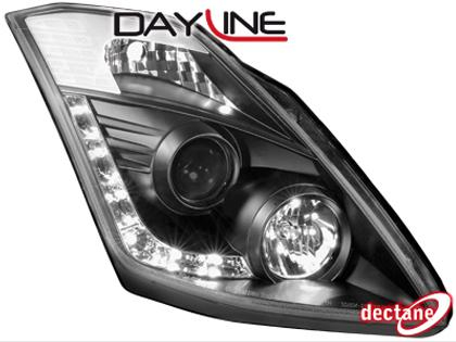 Přední světla černá Devil Eyes Nissan 350Z
