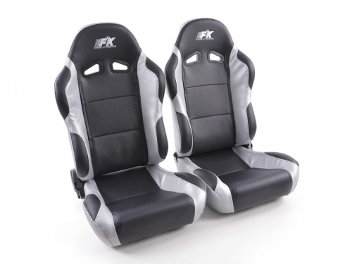 Sportovní sedačky FK Automotive Racing šedo-černé