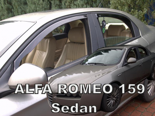 Deflektory-ofuky oken Alfa Romeo 159 sedan, přední+zadní