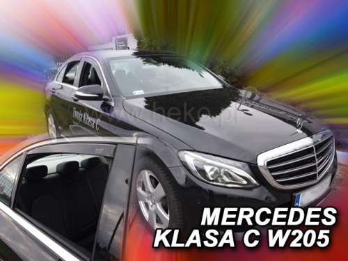 Deflektory-ofuky oken Mercedes C W205 4-dvéř. + zadní sedan
