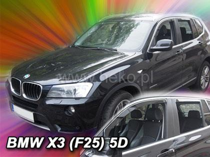 Deflektory-ofuky oken BMW X3 (F25) + zadní