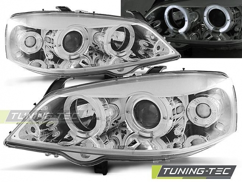 Přední lampy chrom s Angel Eyes Opel Astra G