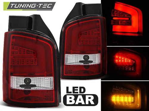 Zadní světla LED LIGHTBAR VW T5 červená