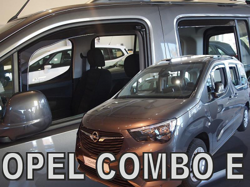 Deflektory-ofuky oken Opel Combo E, přední+zadní