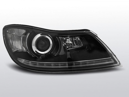 Projektorové led přední světlomety s denním svícením Škoda Octavia II facelift