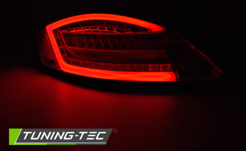 Zadní LED DYNAMICKÁ světla Porsche Boxster 987 / Cayman, červeno-čiré