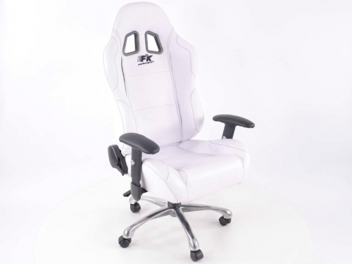 Sportovní sedačka sports seat - kancelářská židle, koženková, bílá