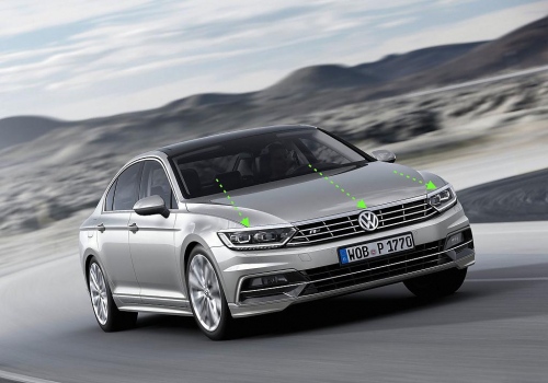 Nerez chrom lišty přední masky Volkswagen Passat B8