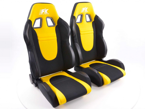 Sportovní sedačky FK Automotive Racecar yellow/black