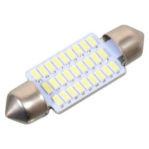 LED žárovka sufit 27 SMD diod SV8.5 38mm bílá / modrá