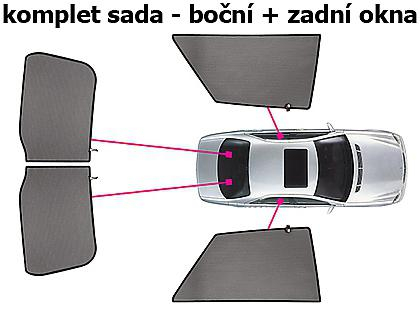 Sluneční clony CarShades OPEL Vectra, 4 <br>-<small>dvéř.</small>