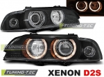 Přední světla černá s Angel Eyes BMW E39