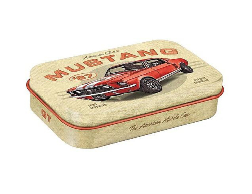 Plechová krabička s mentolkami Mint Box XL - Ford Mustang GT 1967