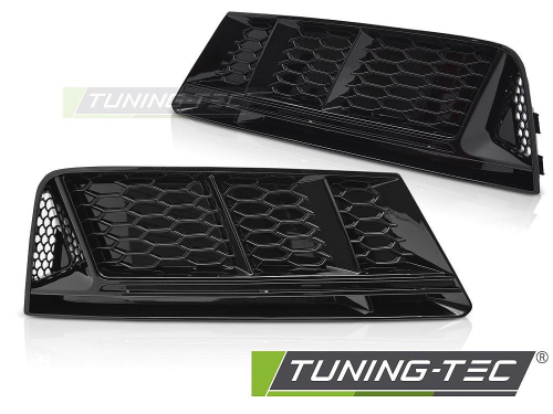 Rámečky mlhových světel pro Audi A4 B9 - černý lesk