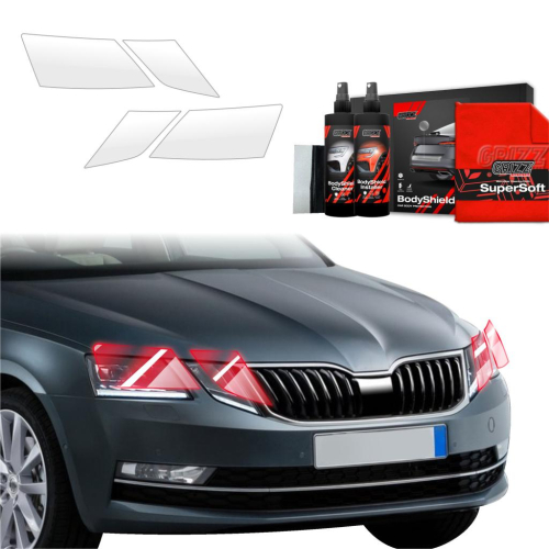 Ochranná folie GRIZZ na přední světlomety Skoda Octavia III