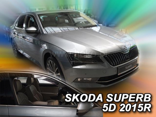 Deflektory-ofuky oken Škoda Superb, 5dvéř.
