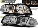Přední světla angel eyes BMW E46 limo/touring - chrom