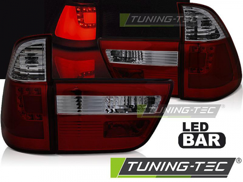 LED zadní světla BMW X5 E53 červeno-kouřové provedení
