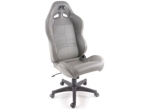 Sportovní sedačka Pro Sport - kancelářská židle, koženková, šedá