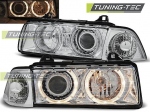 Přední světla angel eyes BMW E36 chrom
