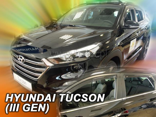 Deflektory-ofuky oken Hyundai Tucson, 5dvéř. + zadní