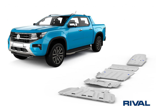 sada ALU krytů podvozku Volkswagen Amarok II - motor, radiator, převodovka, rozdělovací převodovka a nádrž - 4mm