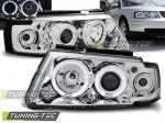 Přední světla chrom Angel Eyes Volkswagen Passat 3B