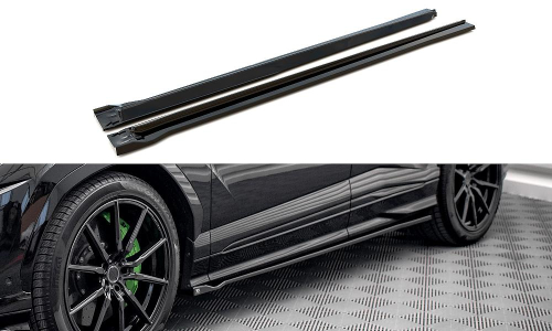 Boční prahové nástavce Lamborghini Urus Mk1 - černý lesk