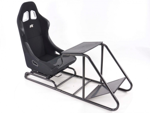 Sportovní sedačka + rám pro herní konzoli / volant, černá