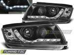 Přední světla Devil Eyes DRL Škoda Fabia, černé