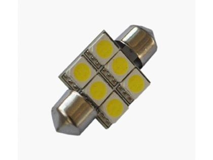 LED autožárovka sufit 31mm bílá